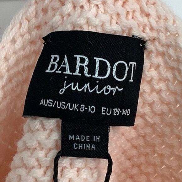 Bardot Junior Size 8-10 Peach Pink Andi Knit Top Halter Neck Tie Back O4-5 - Picture 4 of 10